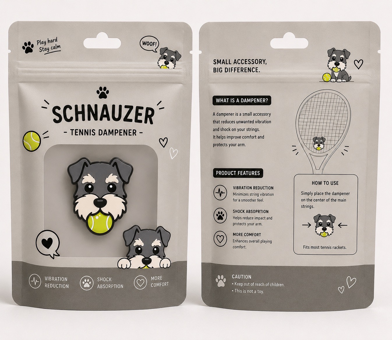 Schnauzer tennis dampener package